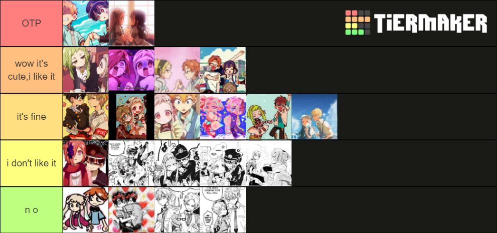 Toilet Bound Hanako-kun Ships Tier List (Community Rankings) - TierMaker