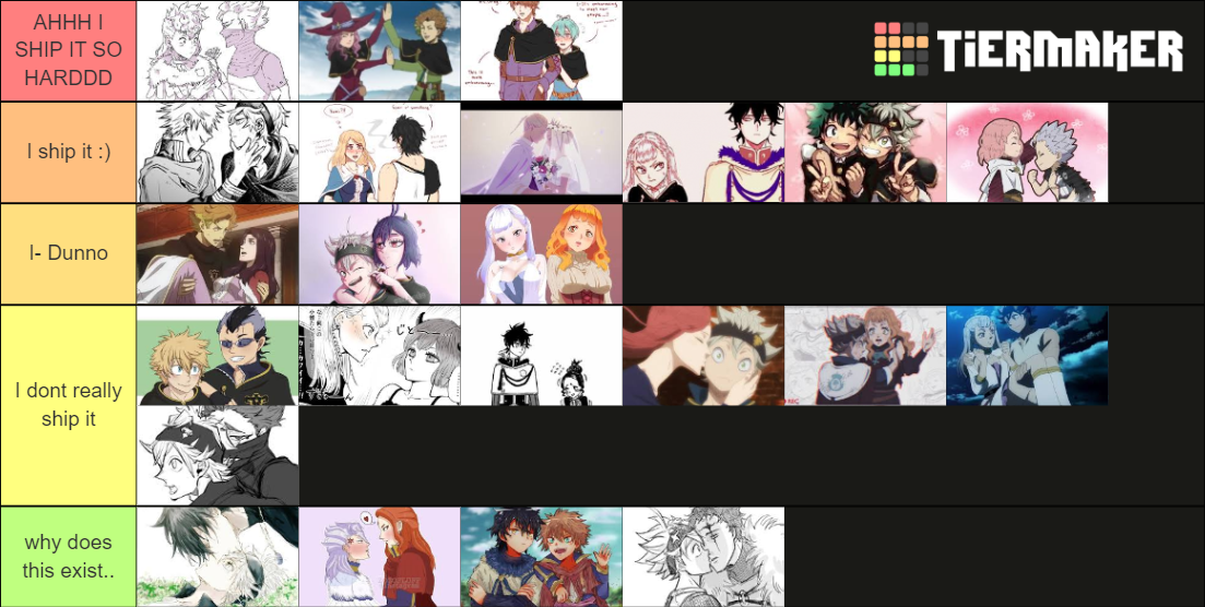 Black Clover Anime Ships Tier List Rankings) TierMaker
