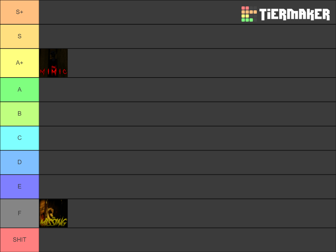 ROBLOX Horror Games Ranking Tier List (Community Rankings) - TierMaker