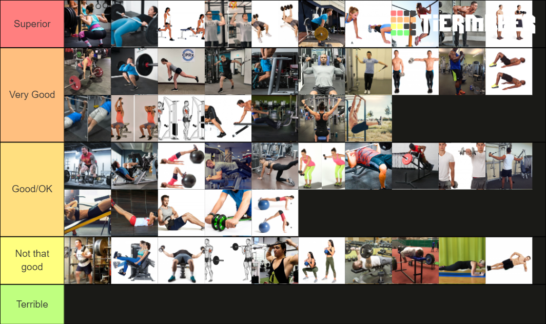 Gym Exercises Tier List (Community Rankings) - TierMaker