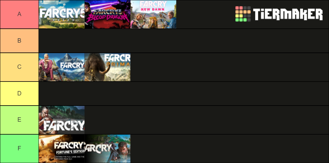 Far Cry Games Tier List Rankings) TierMaker