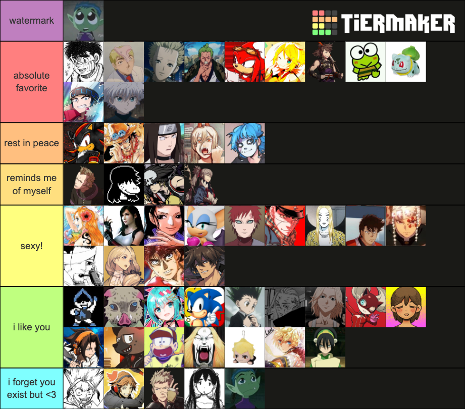 lou's favorites Tier List Rankings) TierMaker