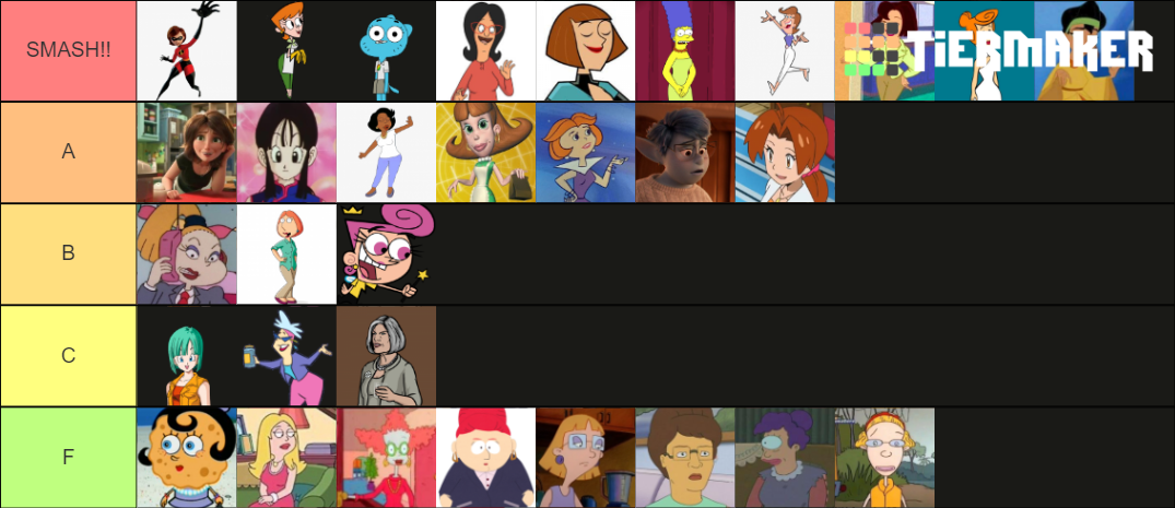 Cartoon Moms Tier List (community Rankings) - Tiermaker