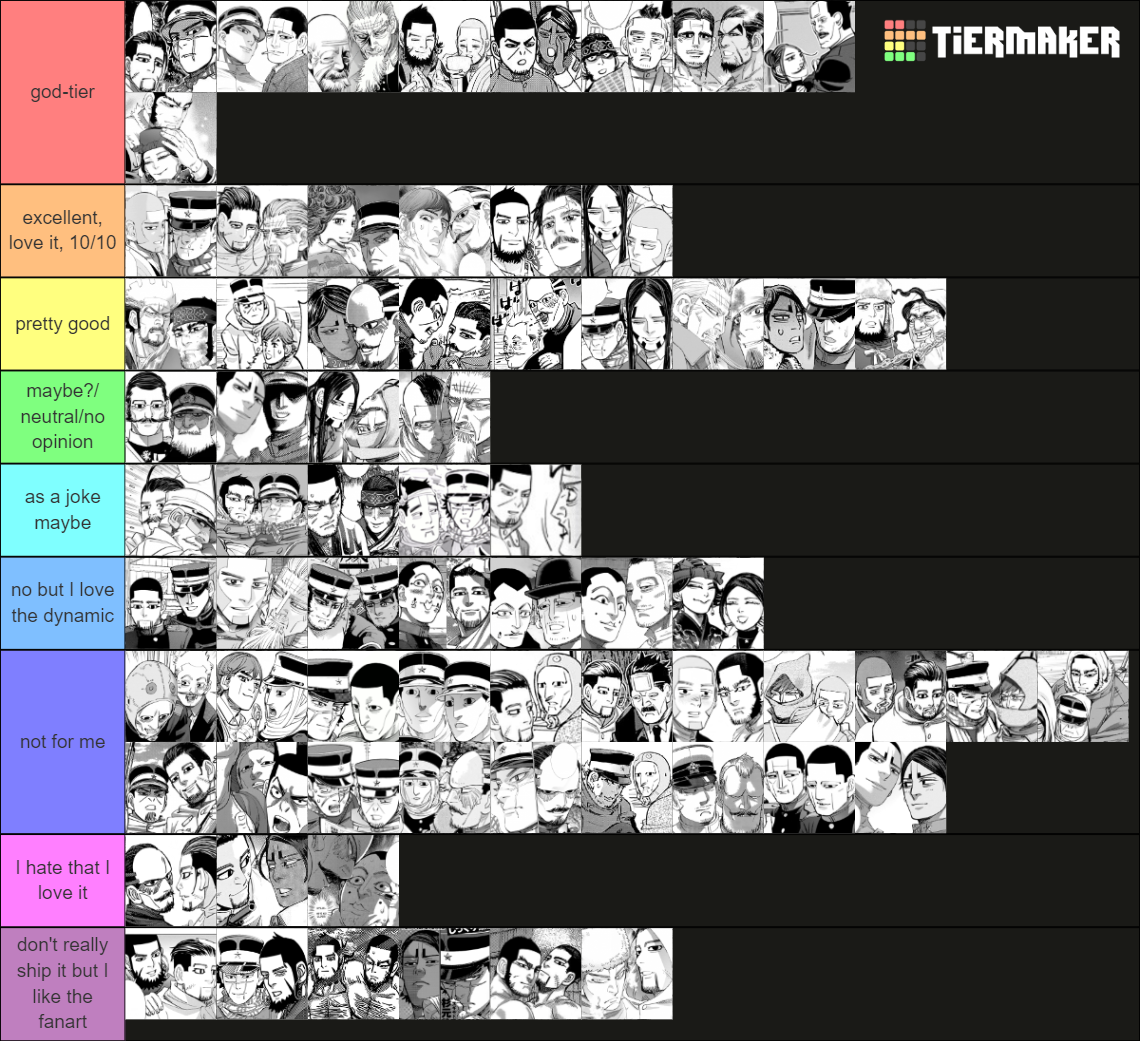 Golden Kamuy ships Tier List Rankings) TierMaker