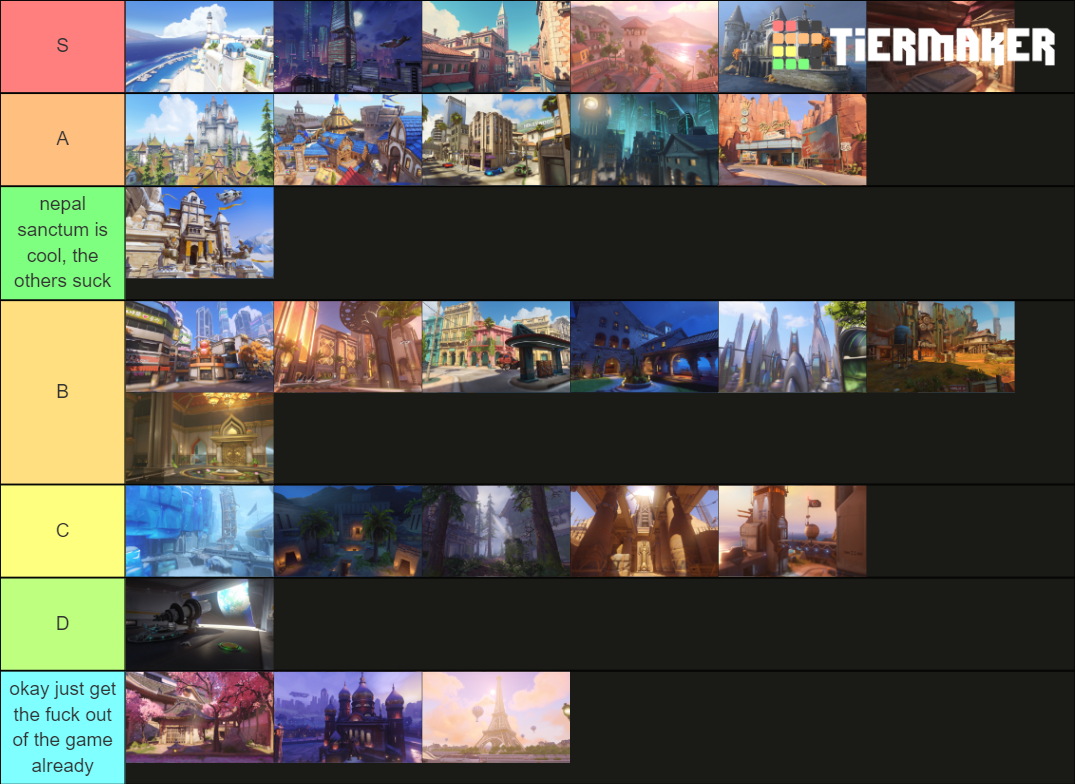 Overwatch Maps Tier List (Community Rankings) - TierMaker