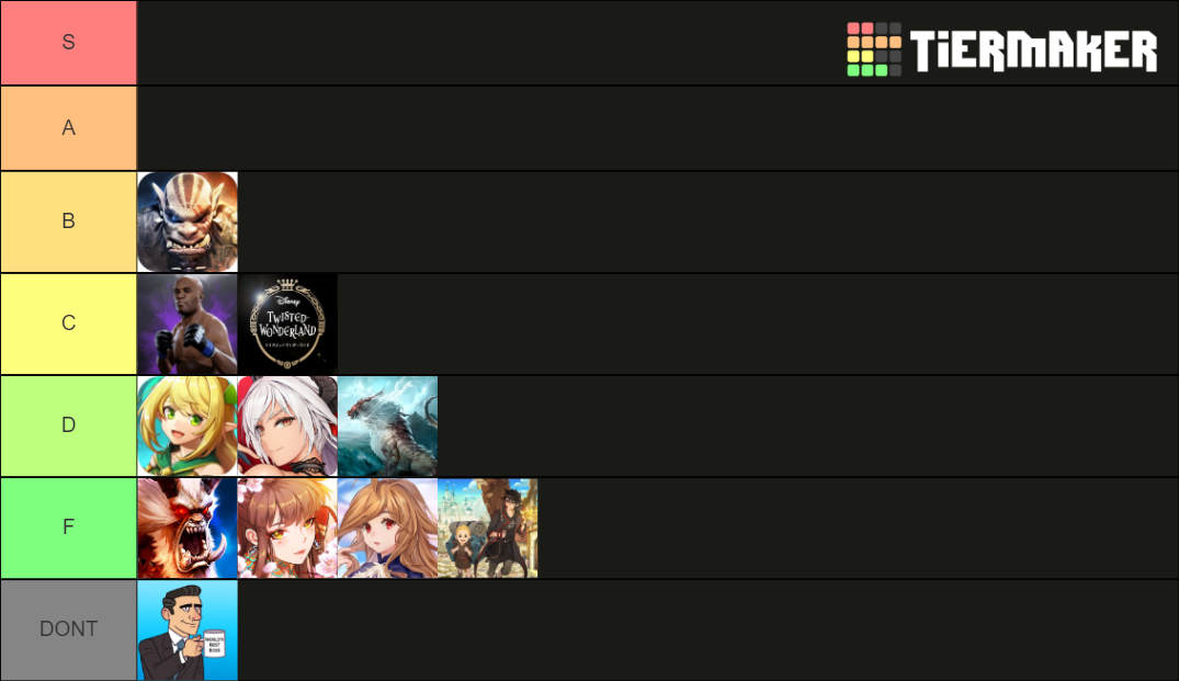 2022 Mobile Games Tier List Rankings) TierMaker
