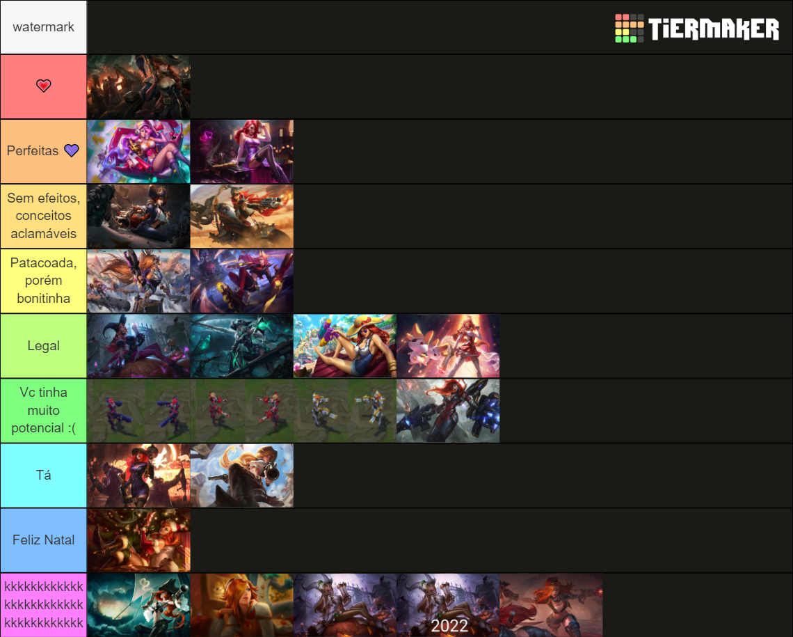 All Miss Fortune Skins 2022 Wild Rift Included Tier List Community Rankings Tiermaker