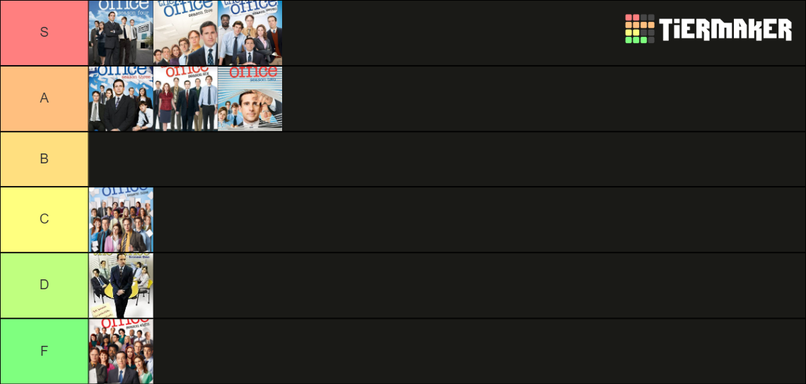 The Office Seasons Tier List Rankings) TierMaker