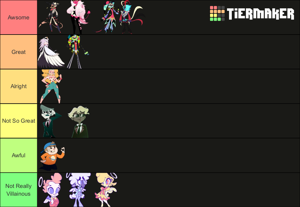 The helluva boss antagonists tier list community rankings tiermaker