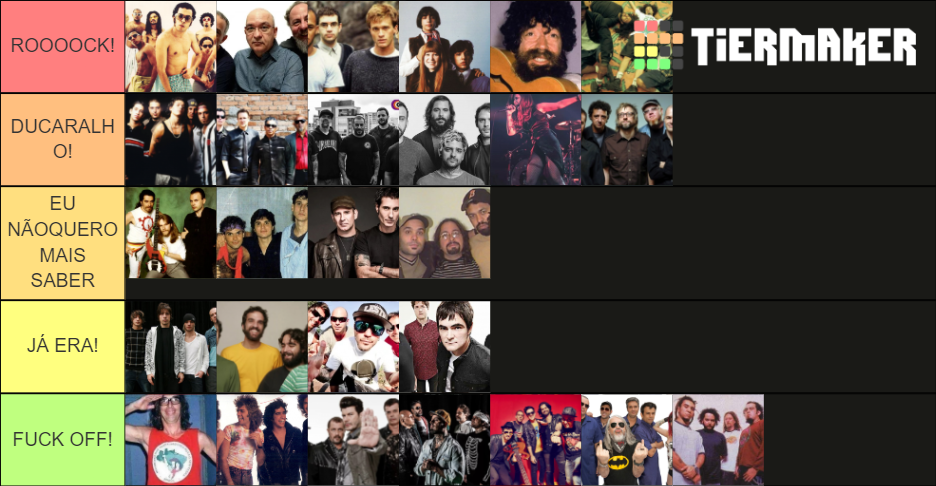 BANDAS DE ROCK BRASILEIRAS Tier List (Community Rankings) - TierMaker