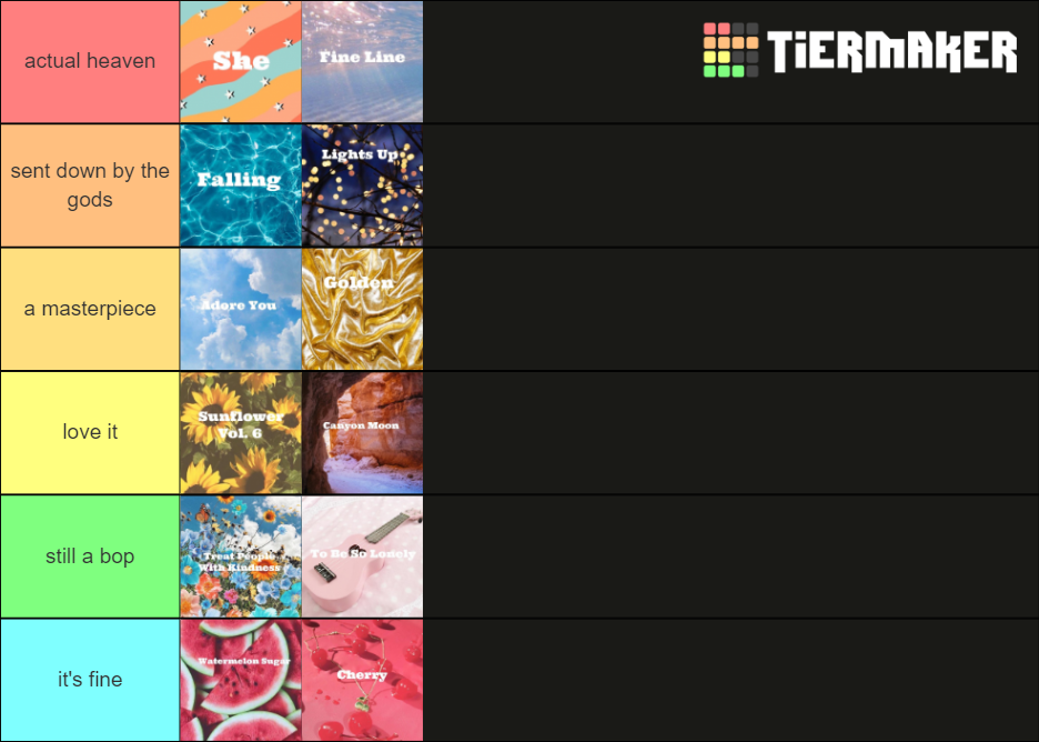 fine line by harry styles song ranking Tier List Rankings