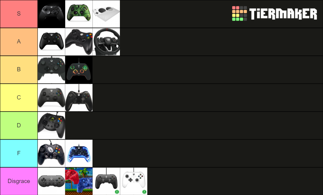 xbox game controller Tier List Rankings) TierMaker