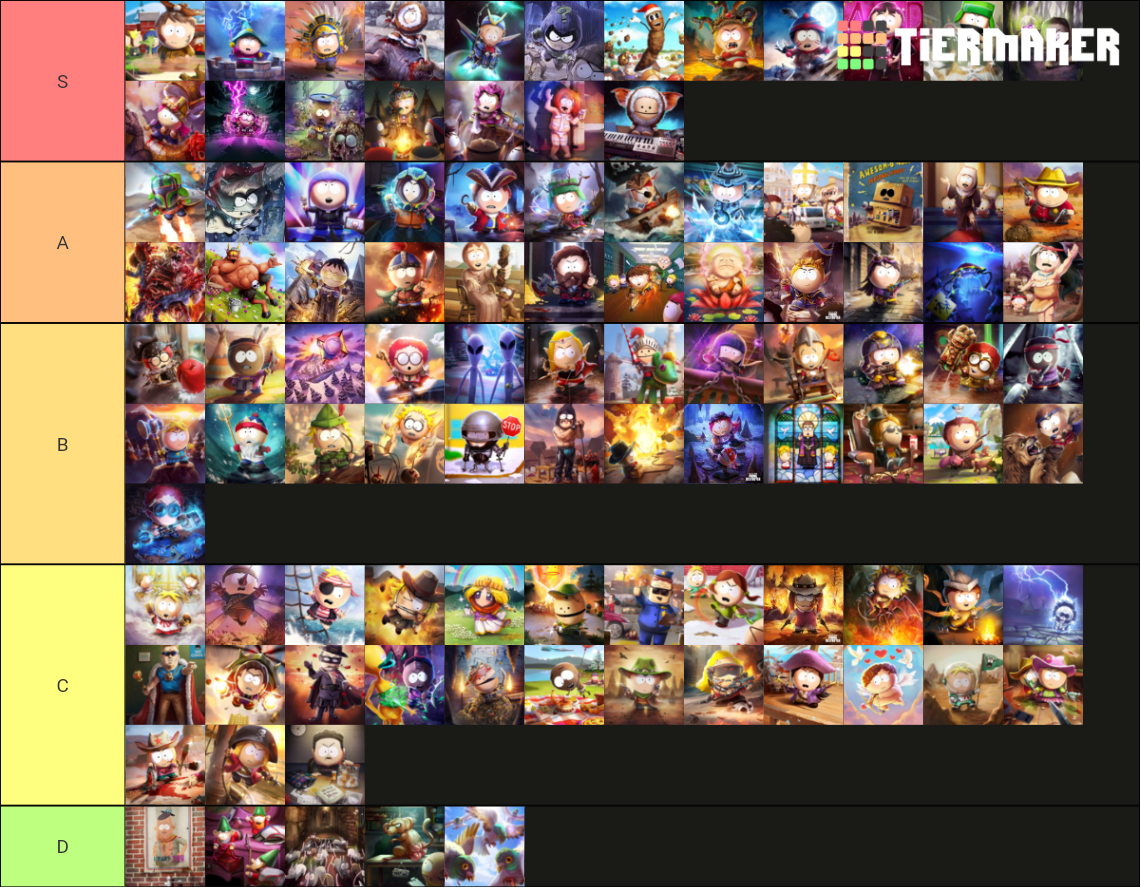 South Park Phone Destroyer Cards Tier List Rankings) TierMaker