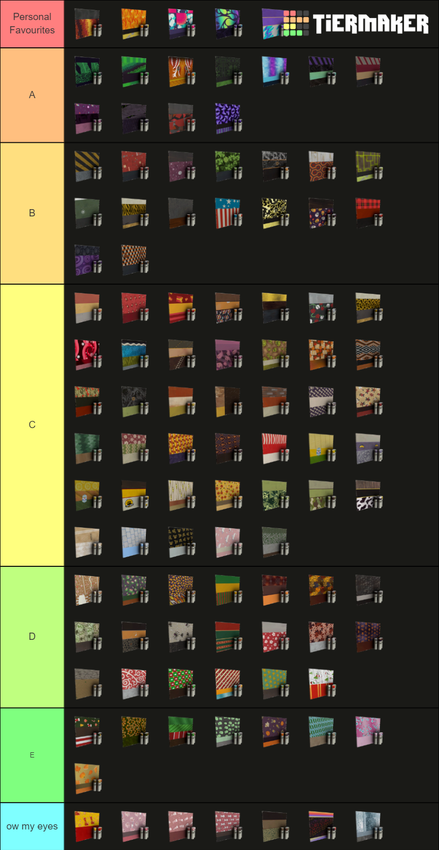 TF2 War Paint Tier List Rankings) TierMaker