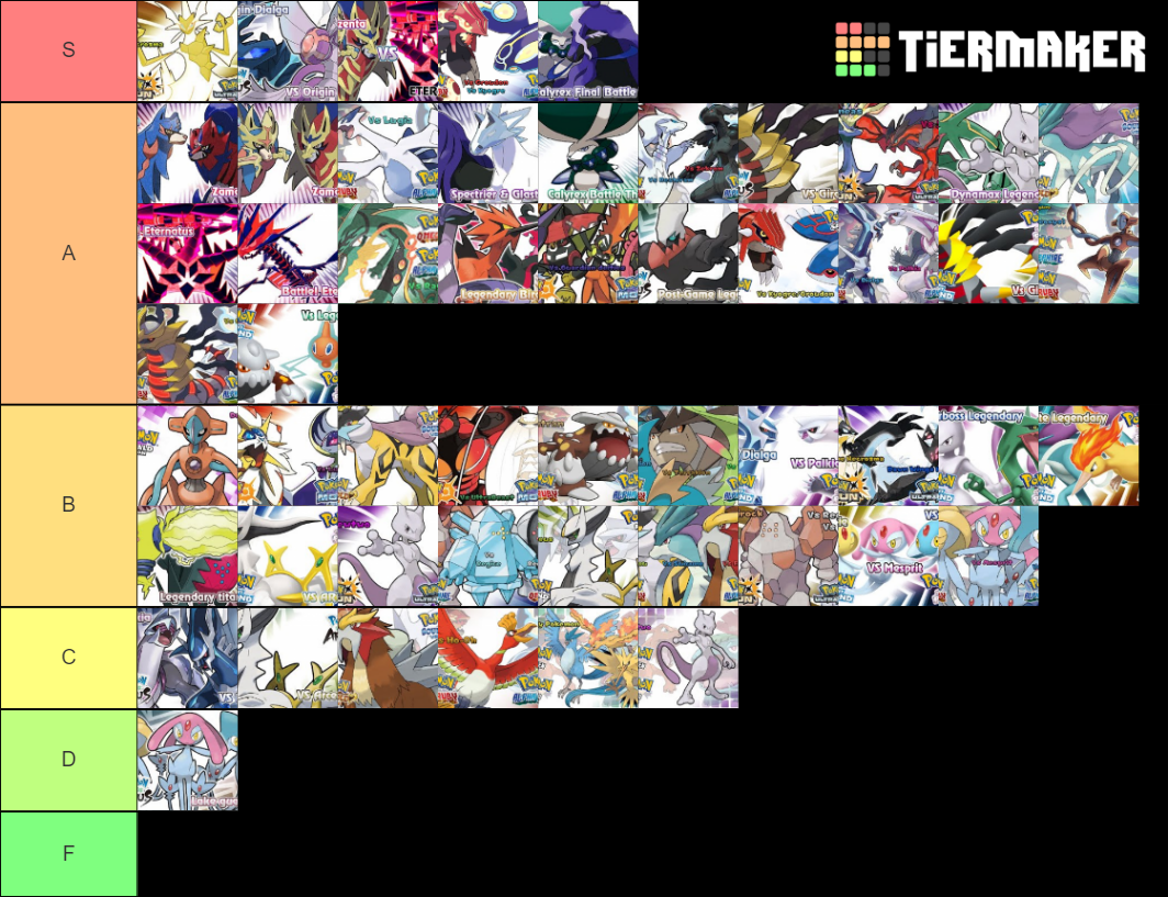 Pokemon Legendary Battle Themes Tier List (Community Rankings) - TierMaker