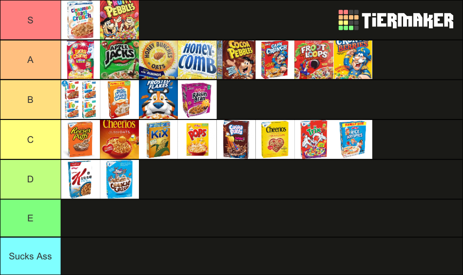Cereal Tier List Rankings) TierMaker