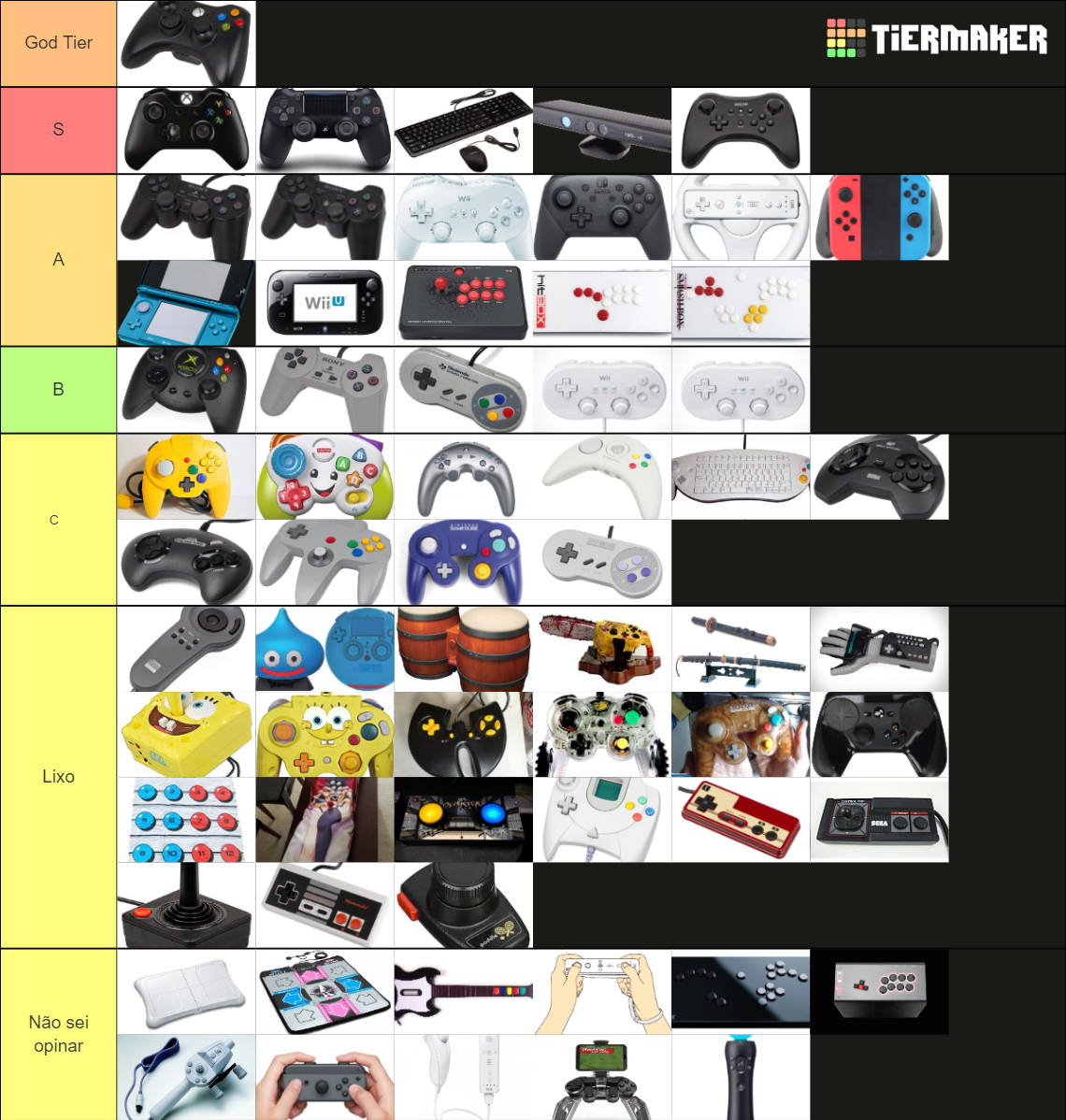 Video Game Controllers (Extensive) Tier List Rankings