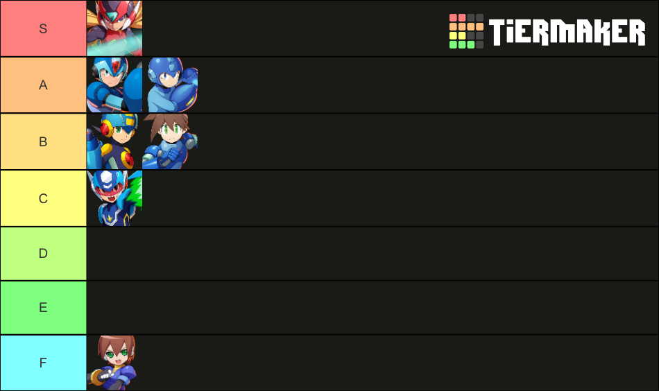 Mega Man Protag Tier List (Community Rankings) - TierMaker