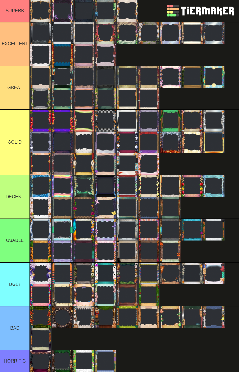 Karuta frames Tier List Rankings) TierMaker