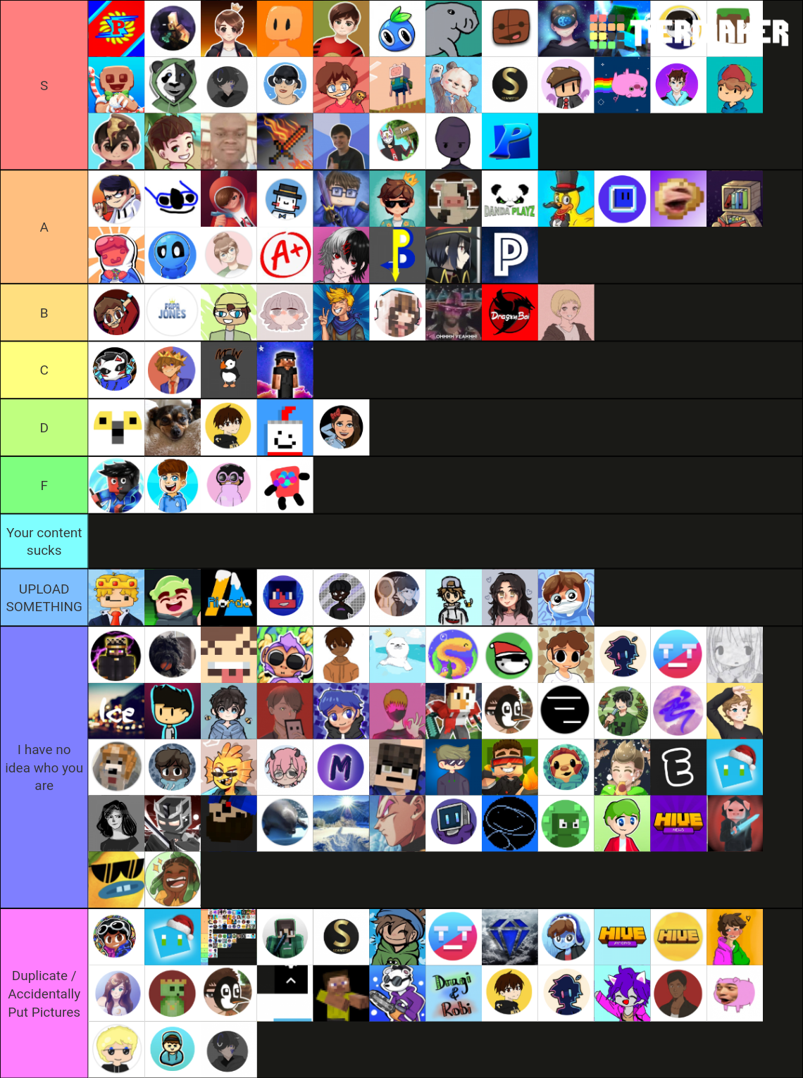 The Ultimate Hive YouTubers Tier List (Community Rankings) - TierMaker