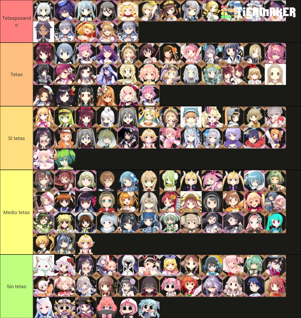 Madoka Magica Magia Record Tier List Rankings) TierMaker