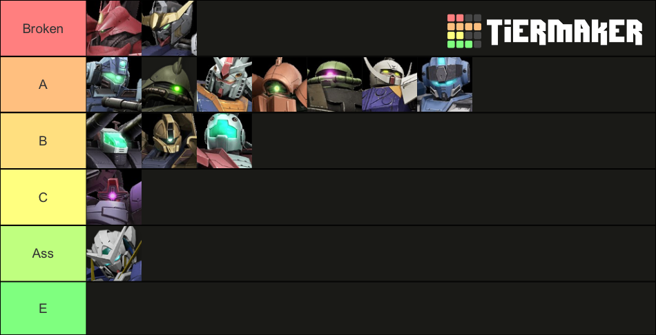 Gundam Evolution Ver.NT Tier List (Community Rankings) - TierMaker