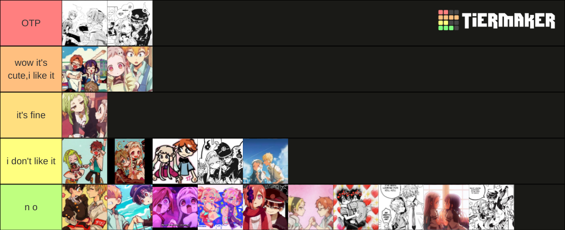 Toilet Bound Hanako-kun Ships Tier List (community Rankings) - Tiermaker