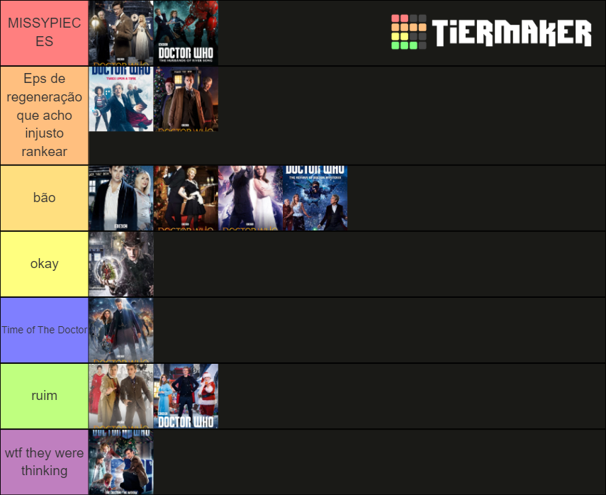 Doctor Who Christmas Specials Tier List (Community Rankings) - TierMaker