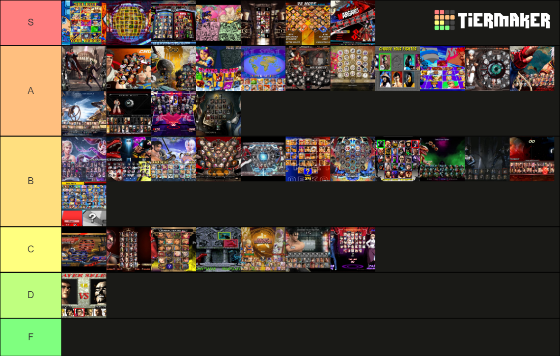 Fighting Game Char Select Screen Tier List Rankings) TierMaker