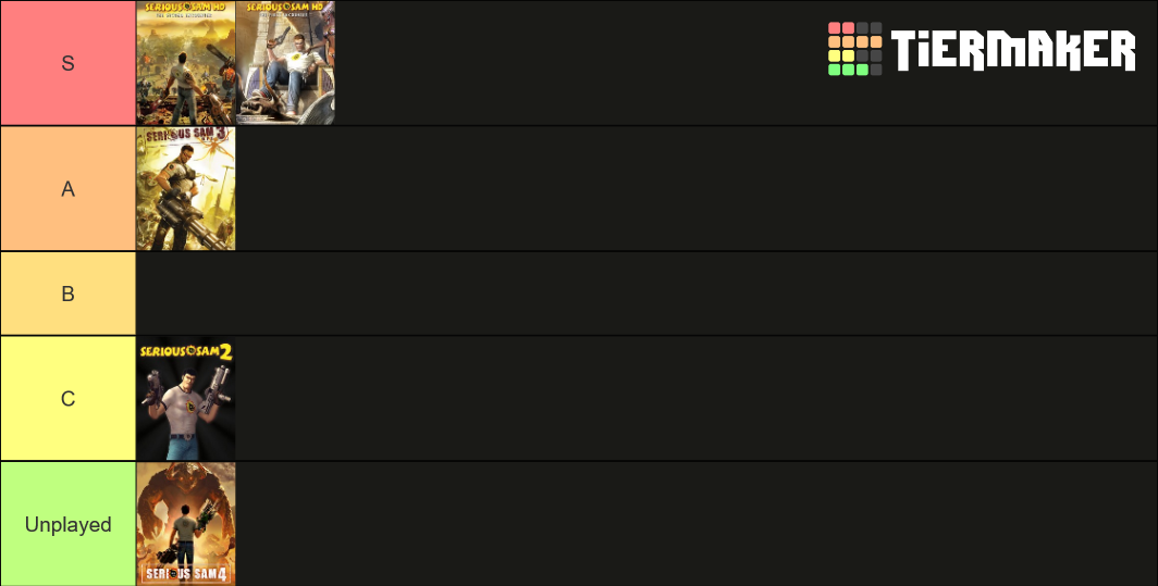 Serious Sam Games Tier List (Community Rankings) - TierMaker