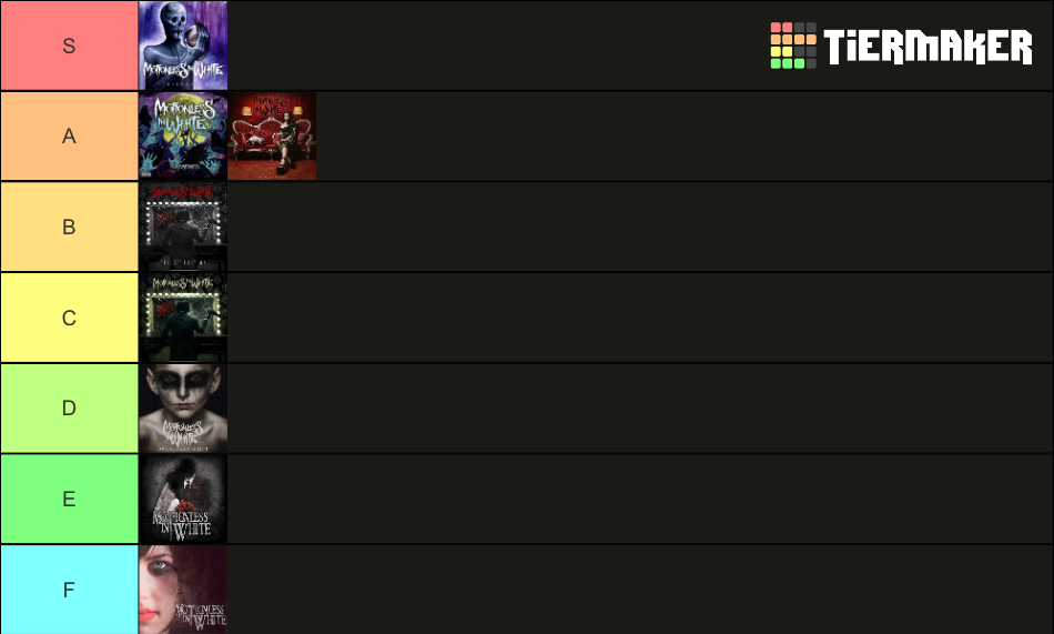 Motionless In White Discography Tier List (Community Rankings) - TierMaker