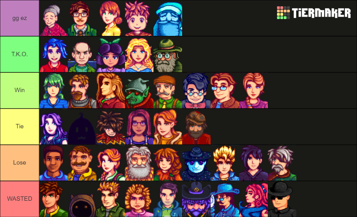 STARDEW VALLEY NPC TIER LIST! Tier List (Community Rankings) - TierMaker