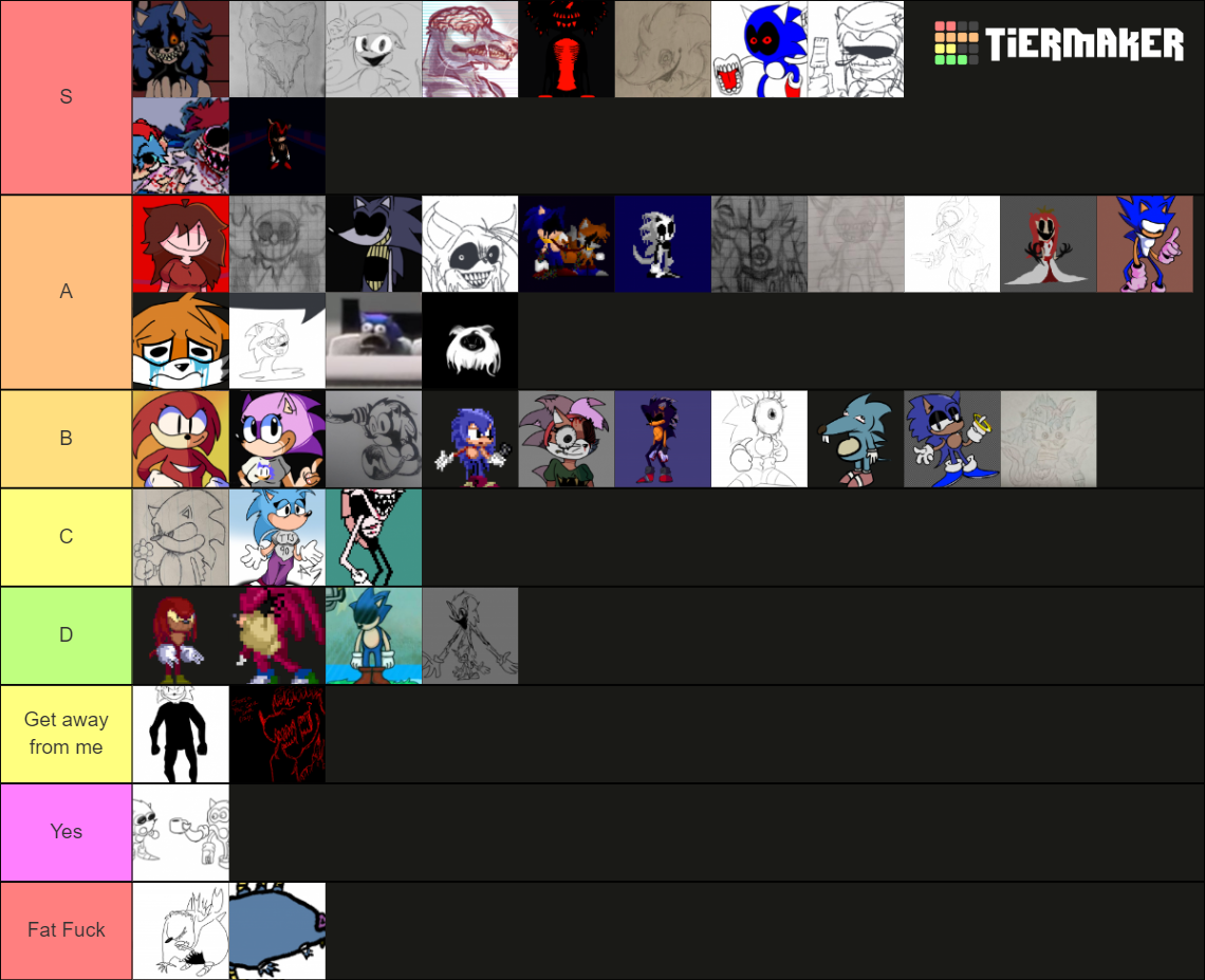 not-so-popular-sonic-exe-tier-list-community-rankings-tiermaker