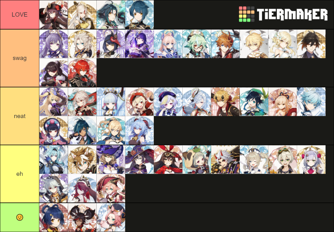 genshin impact hairstyles Tier List (Community Rankings) - TierMaker