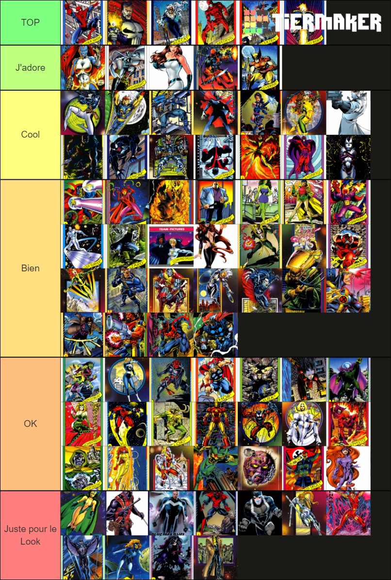 Marvel Comics Characters (200+) Tier List Rankings) TierMaker