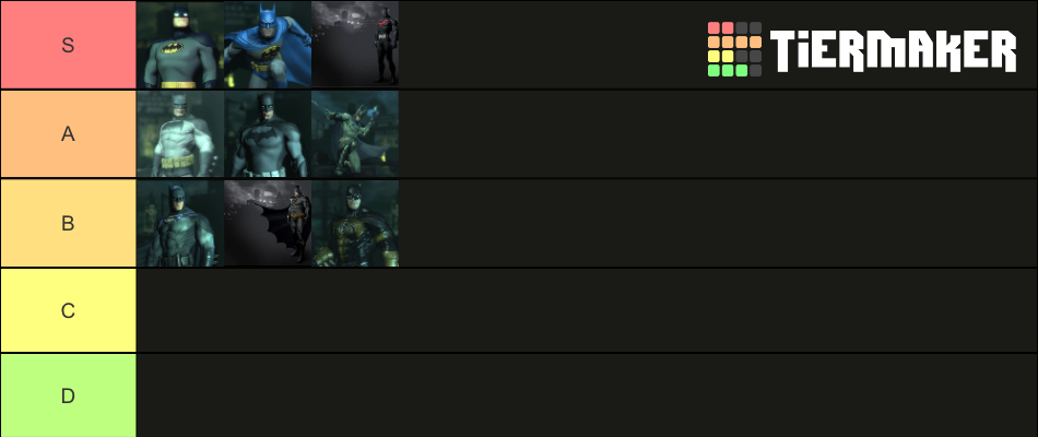 Arkham City Suits Tier List Community Rankings TierMaker