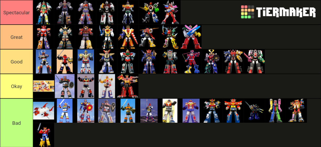 A for Every First Mecha in Super Sentai Tier List (Community Rankings ...