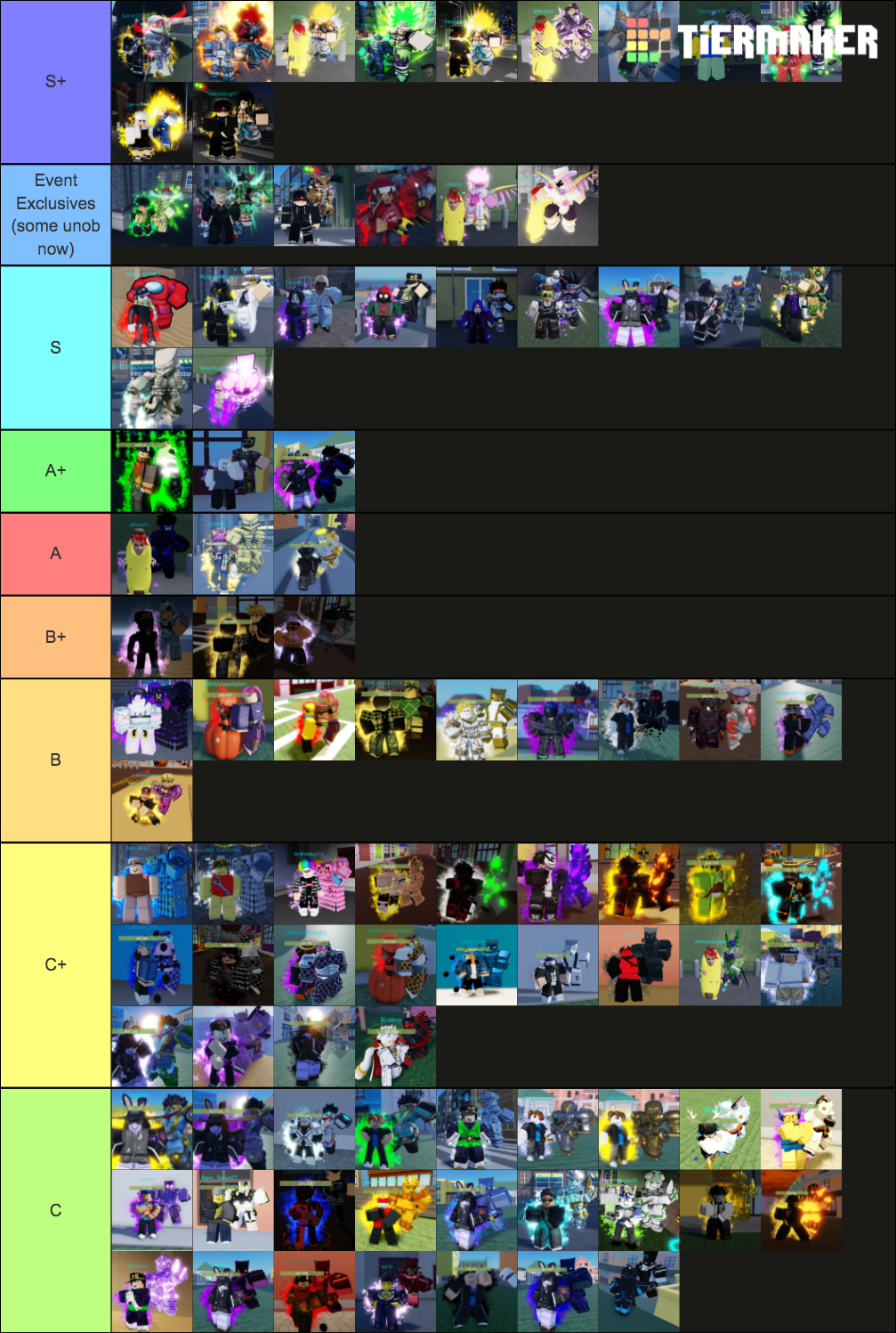 Crusader's Heaven (CH) Shiny Tierlist 2 Tier List Rankings