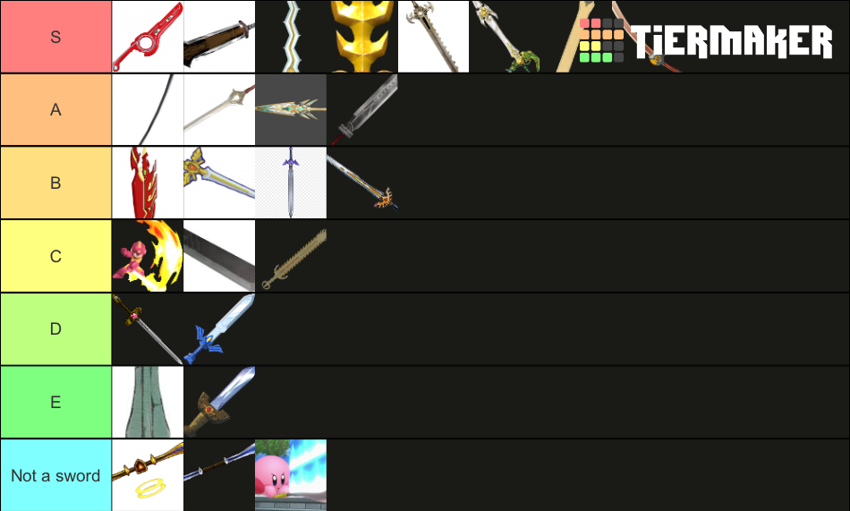 Super Smash Brothers Ultimate Swords Tier List (Community Rankings ...