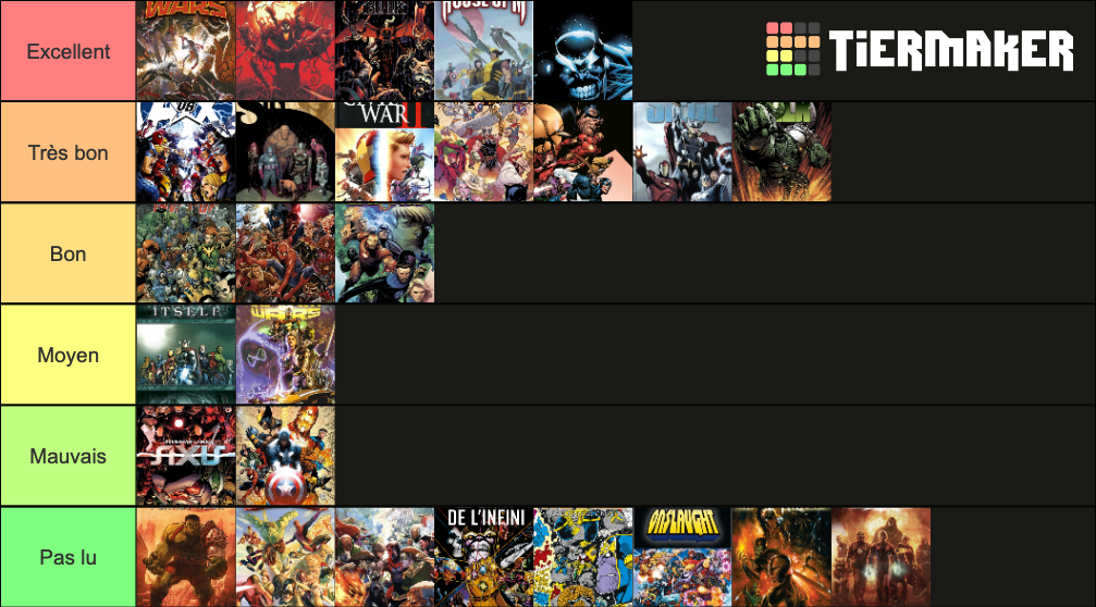 Event Marvel Comics Tier List Rankings) TierMaker
