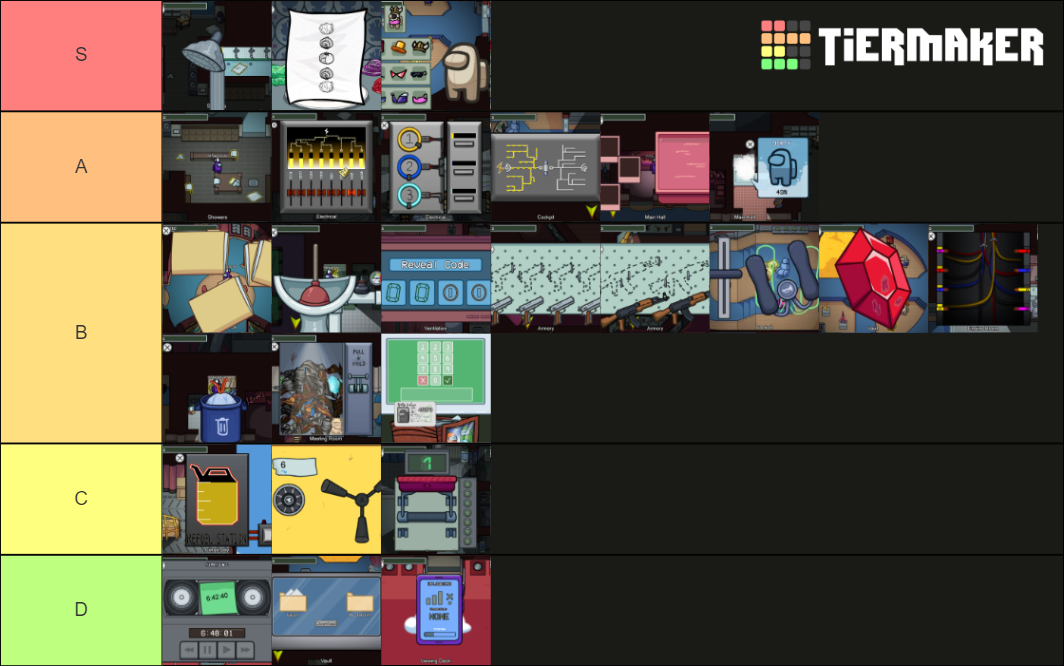 Among Us All Airship Tasks Tier List Rankings) TierMaker