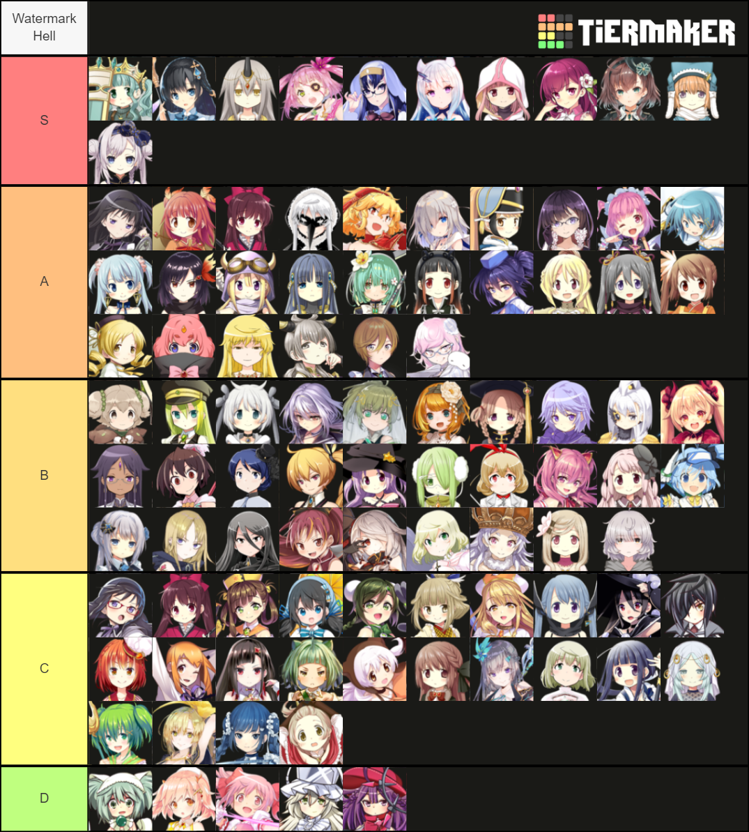 Magia Record Mahou Shoujo Tierlist Tier List Rankings