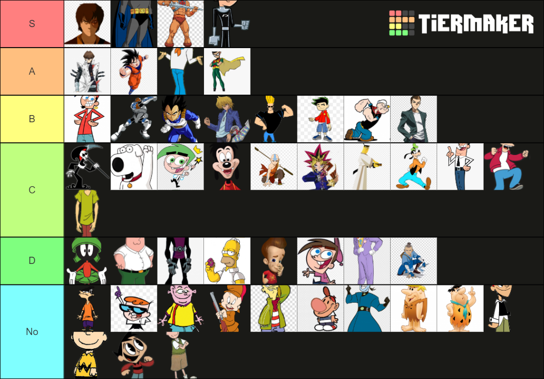 hottest-male-cartoons-tier-list-community-rankings-tiermaker