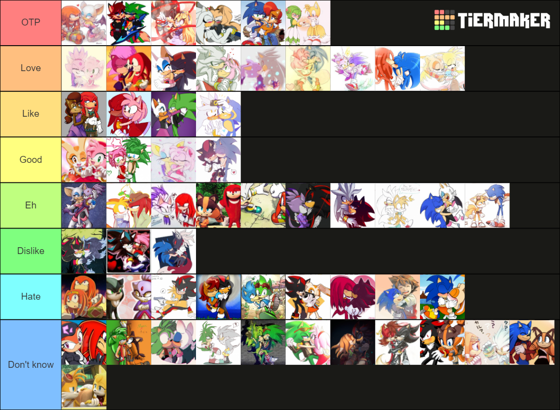 Sonic ships Tier List Rankings) TierMaker