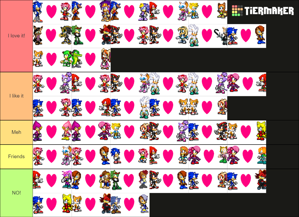Sonic ships tier list community rankings tiermaker