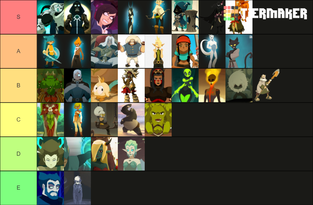 Wakfu characters Tier List Rankings) TierMaker