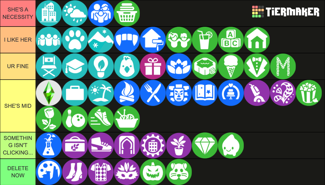 The Sims 4 Packs Ranking (2022) Tier List (Community Rankings) - TierMaker