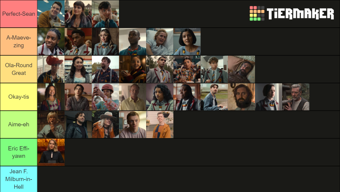 Sex Education Season Three Character Ranking Tier List Community