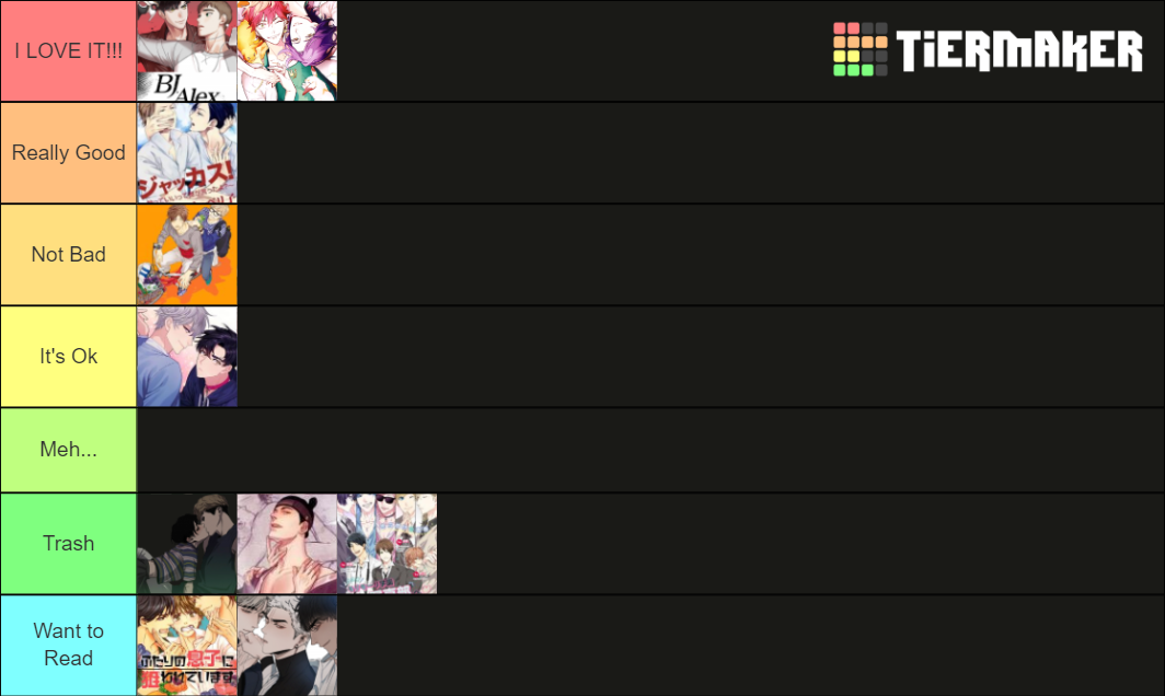 Yaoi Manga/Manhwa Tierlist Tier List (Community Rankings) - TierMaker