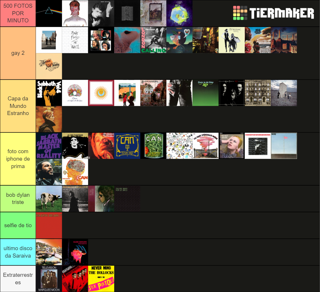 70s album cover Tier List Rankings) TierMaker